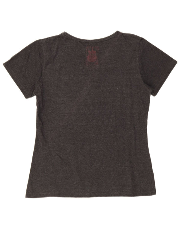 Hard Rock Cafe Womens Barcelona Graphic T-Shirt Top UK 16 Large Grey