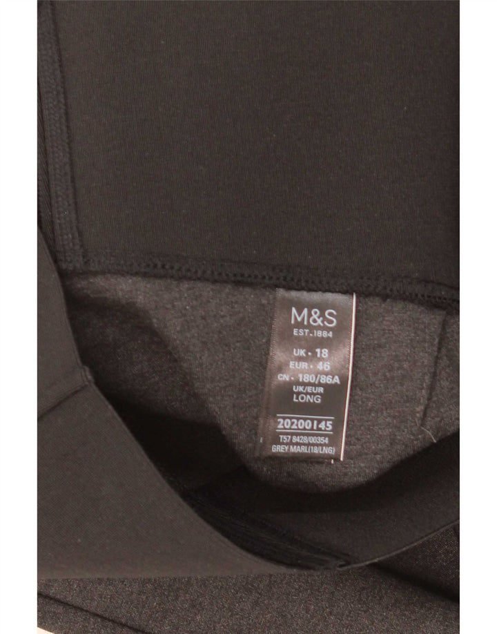 Leggings da donna Marks & Spencer UK 18 XL Viscosa color block grigio