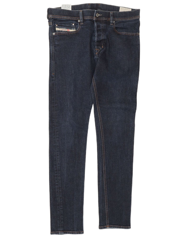 Jeans skinny da uomo DIESEL W32 L32 in cotone blu navy
