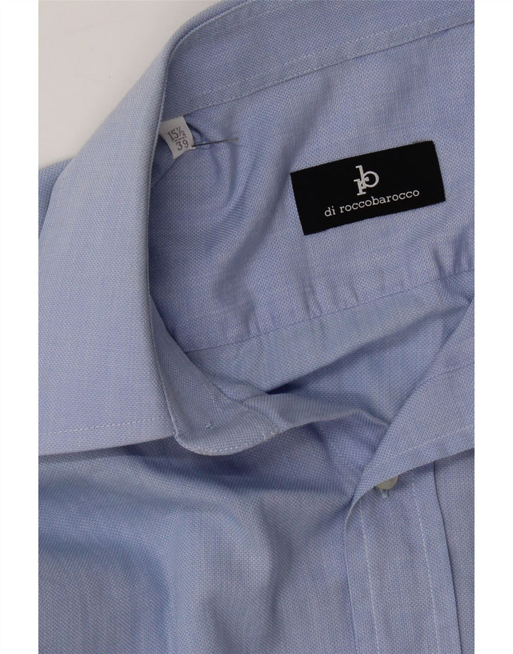 ROCCOBAROCCO Mens Shirt Size 15 1/2 39 Medium Blue Vintage Roccobarocco and Second-Hand Roccobarocco from Messina Hembry 