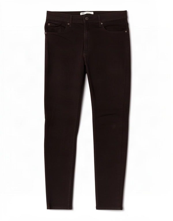 Zara Mens Skinny Jeans EU 44 Large W34 L30 Black Cotton
