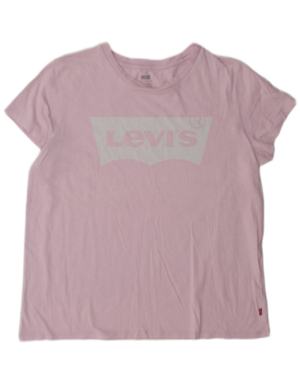 T-shirt grafica da donna Levi's Top UK 16 Large Rosa