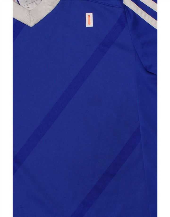ADIDAS Boys Climalite T-Shirt Top 9-10 Years Medium Blue Polyester Vintage Adidas and Second-Hand Adidas from Messina Hembry 