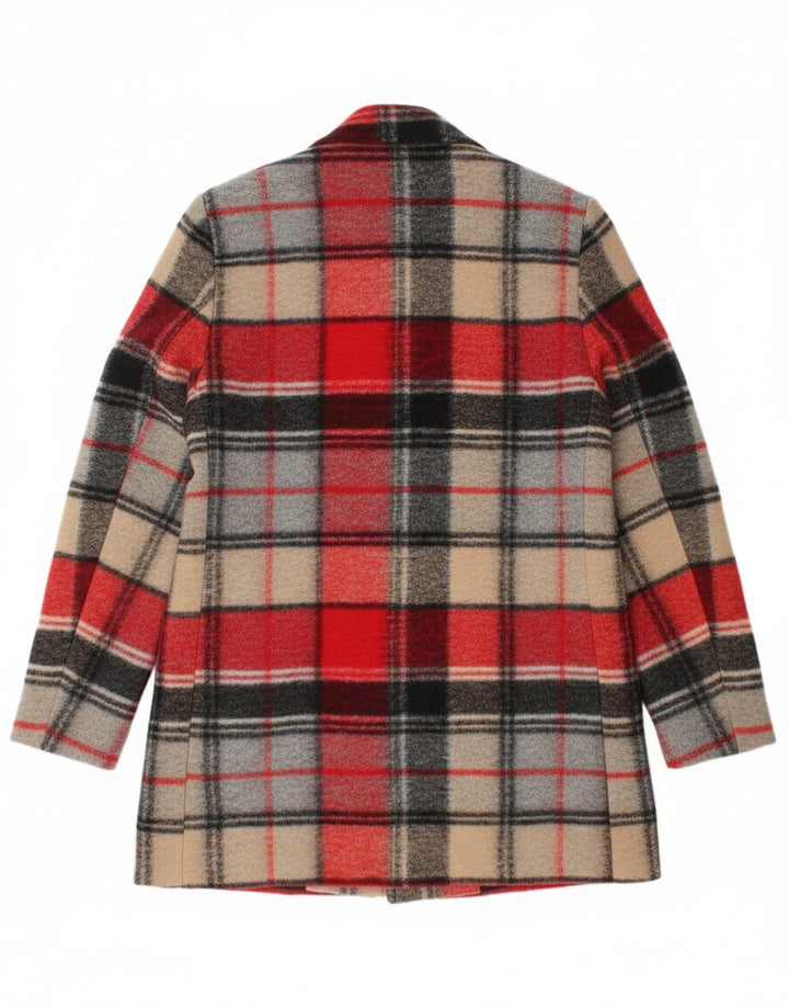 Soprabito da donna Eugen Klein UK 10 piccolo in lana a quadri multicolore