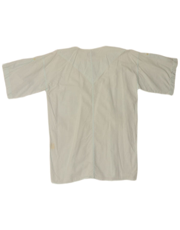 Camicia pullover a maniche corte da uomo Wrangler in cotone turchese medio