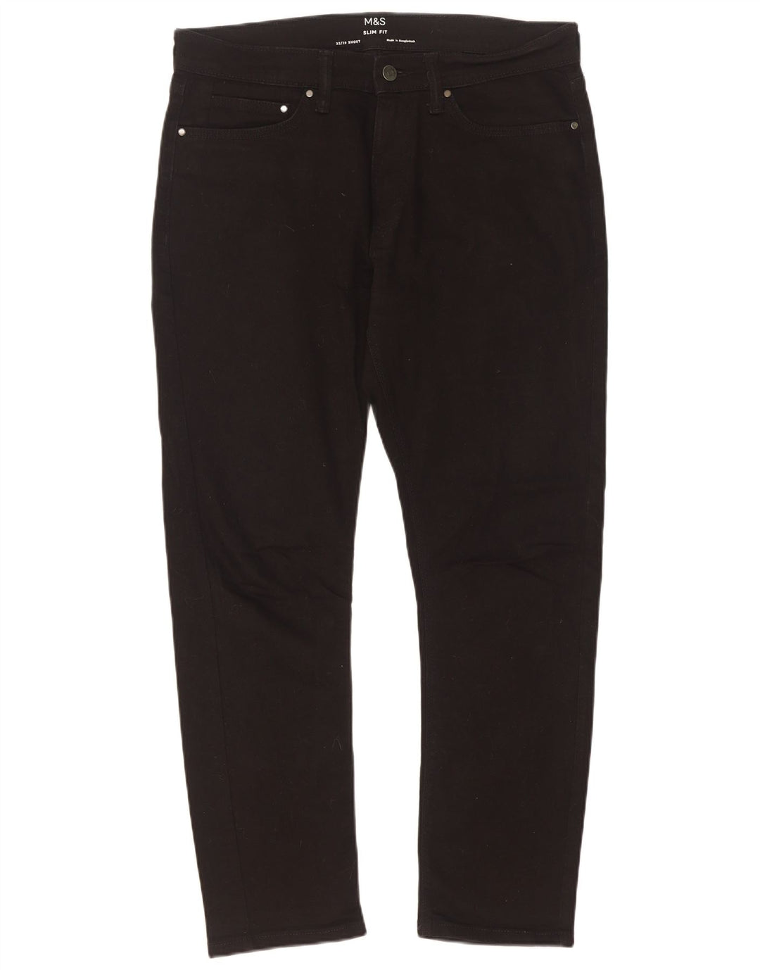Jeans slim da uomo Marks & Spencer W32 L29 cotone nero
