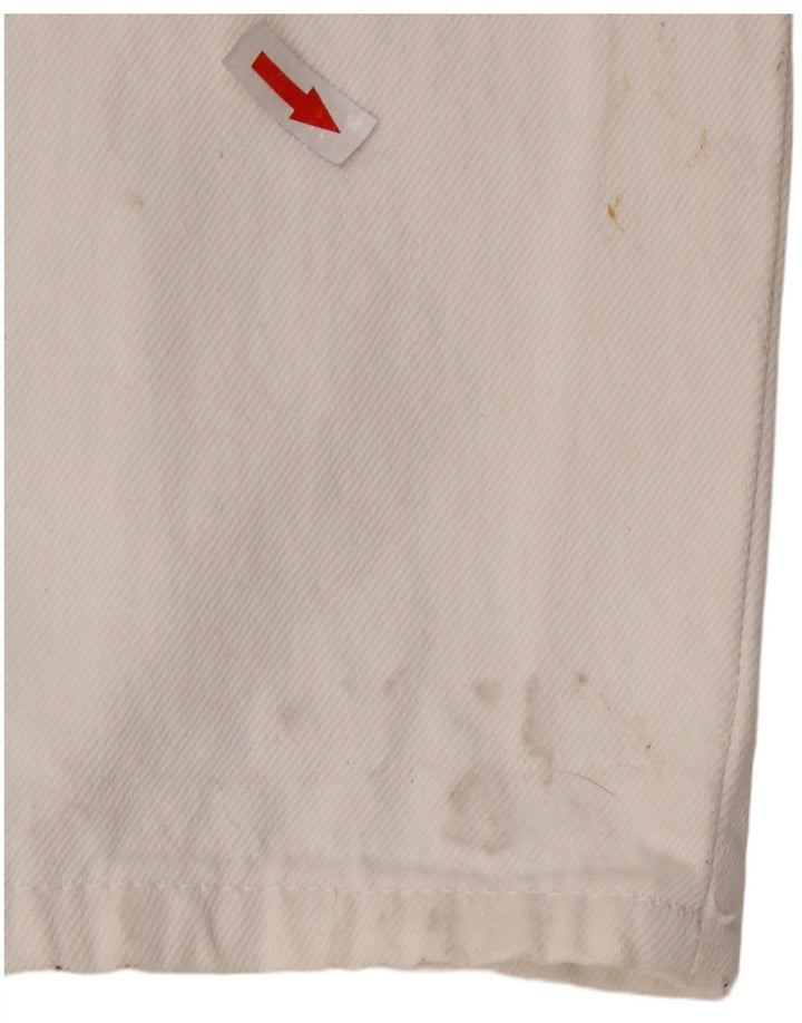 Tuta in denim da donna Zara UK 14 grande cotone bianco