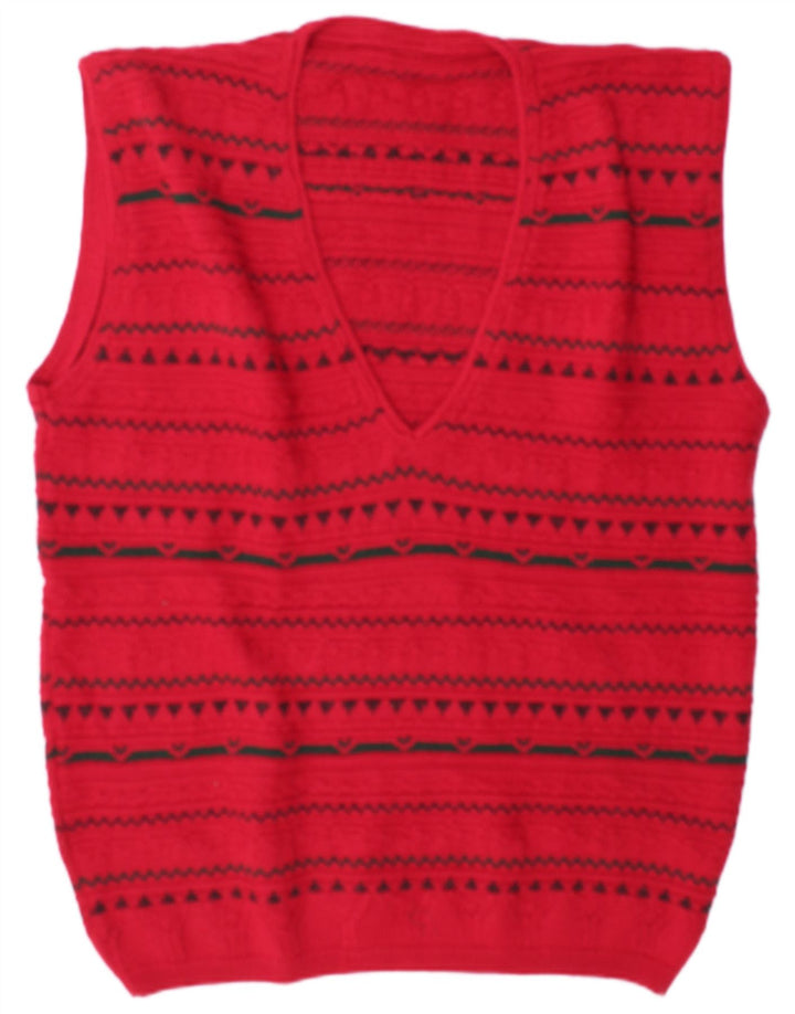 Canottiera vintage da uomo XL rossa geometrica
