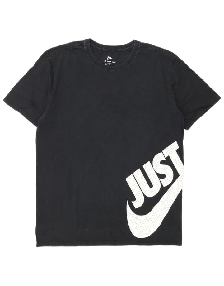 T-shirt grafica da uomo Nike Top grande in cotone nero