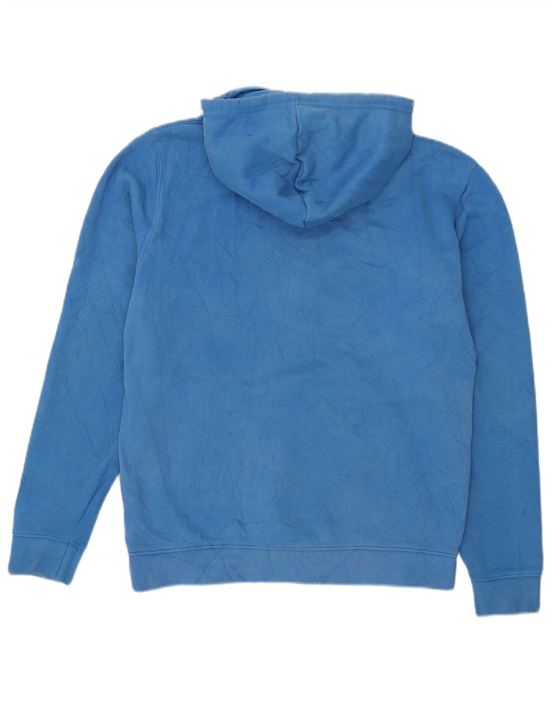 Felpa con cappuccio da uomo Adidas in cotone blu medio