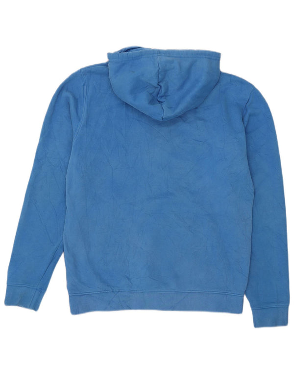 Felpa con cappuccio da uomo Adidas in cotone blu medio