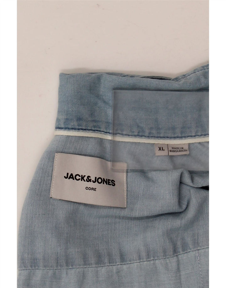 Camicia a maniche corte da uomo Jack & Jones XL Blu