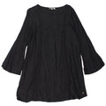 Abito a trapezio da donna a maniche lunghe ROXY UK 10 piccolo in cotone nero