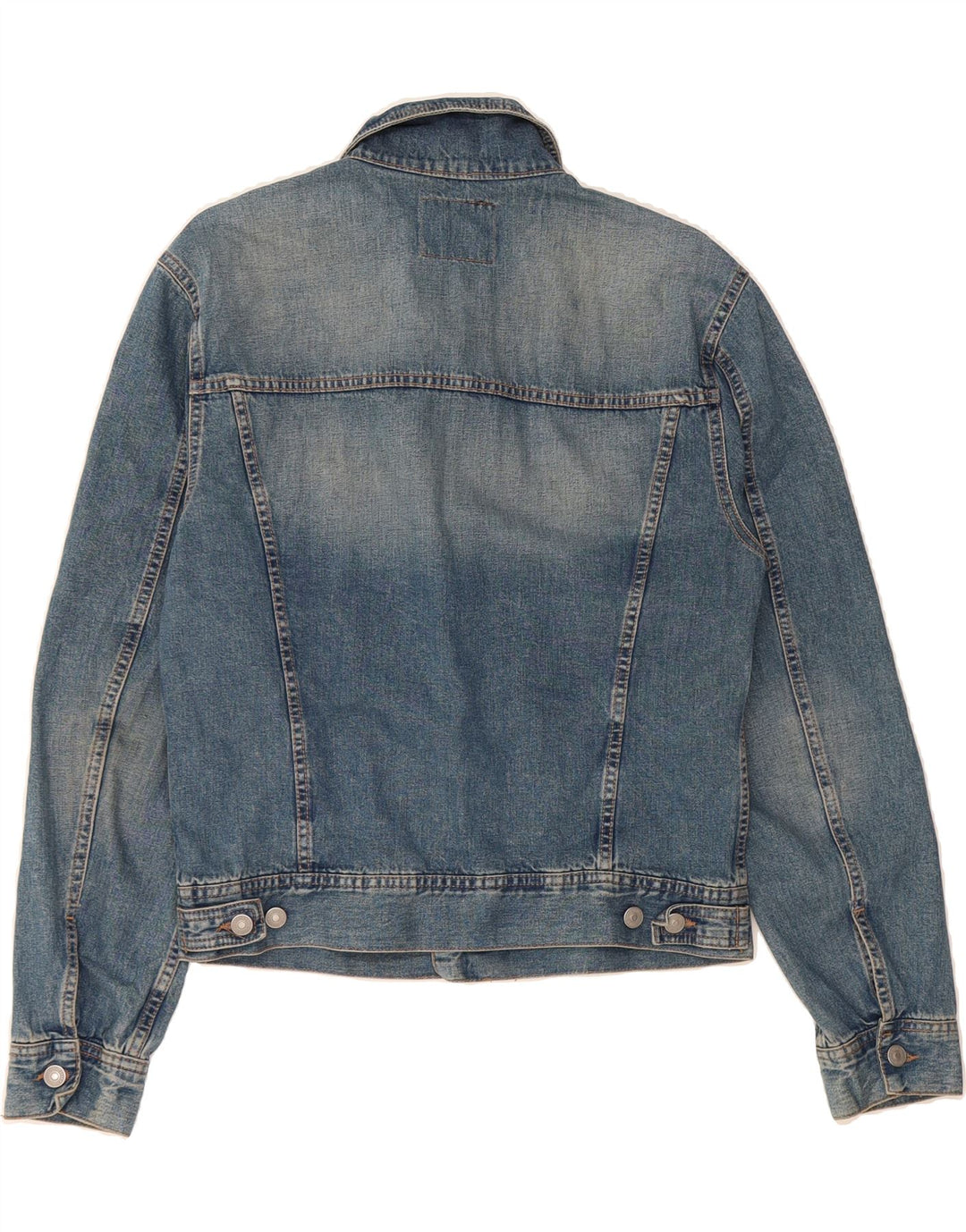 SISLEY Mens Denim Jacket UK 38 Medium Blue Cotton Vintage Sisley and Second-Hand Sisley from Messina Hembry 