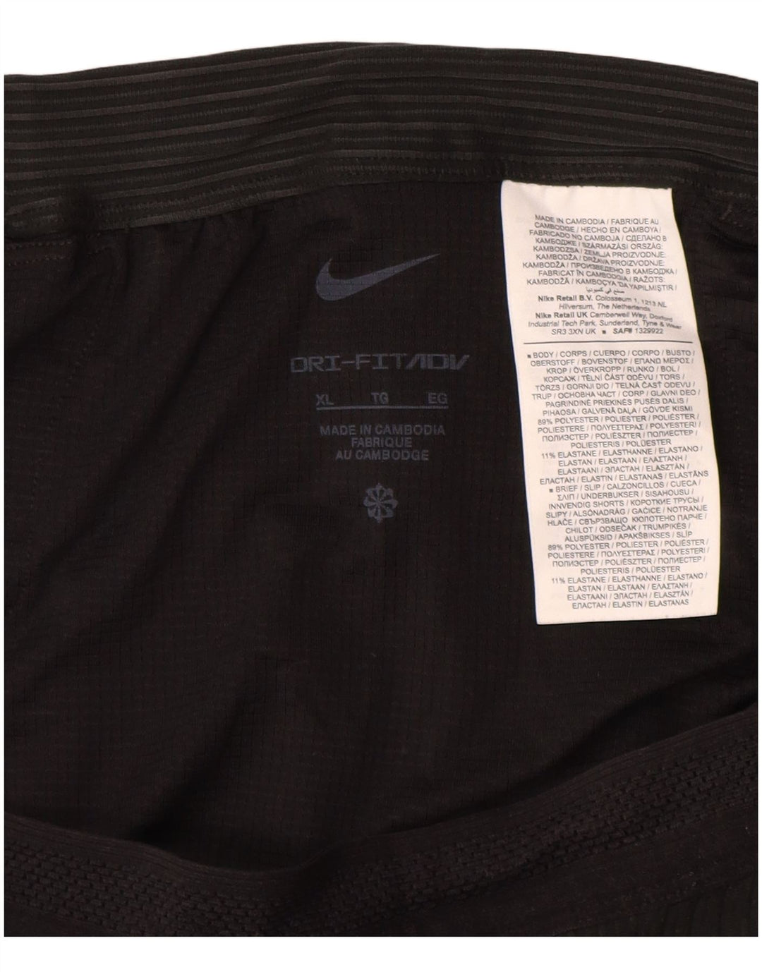 Leggings Dri Fit da donna NIKE UK 18 XL poliestere gessato nero