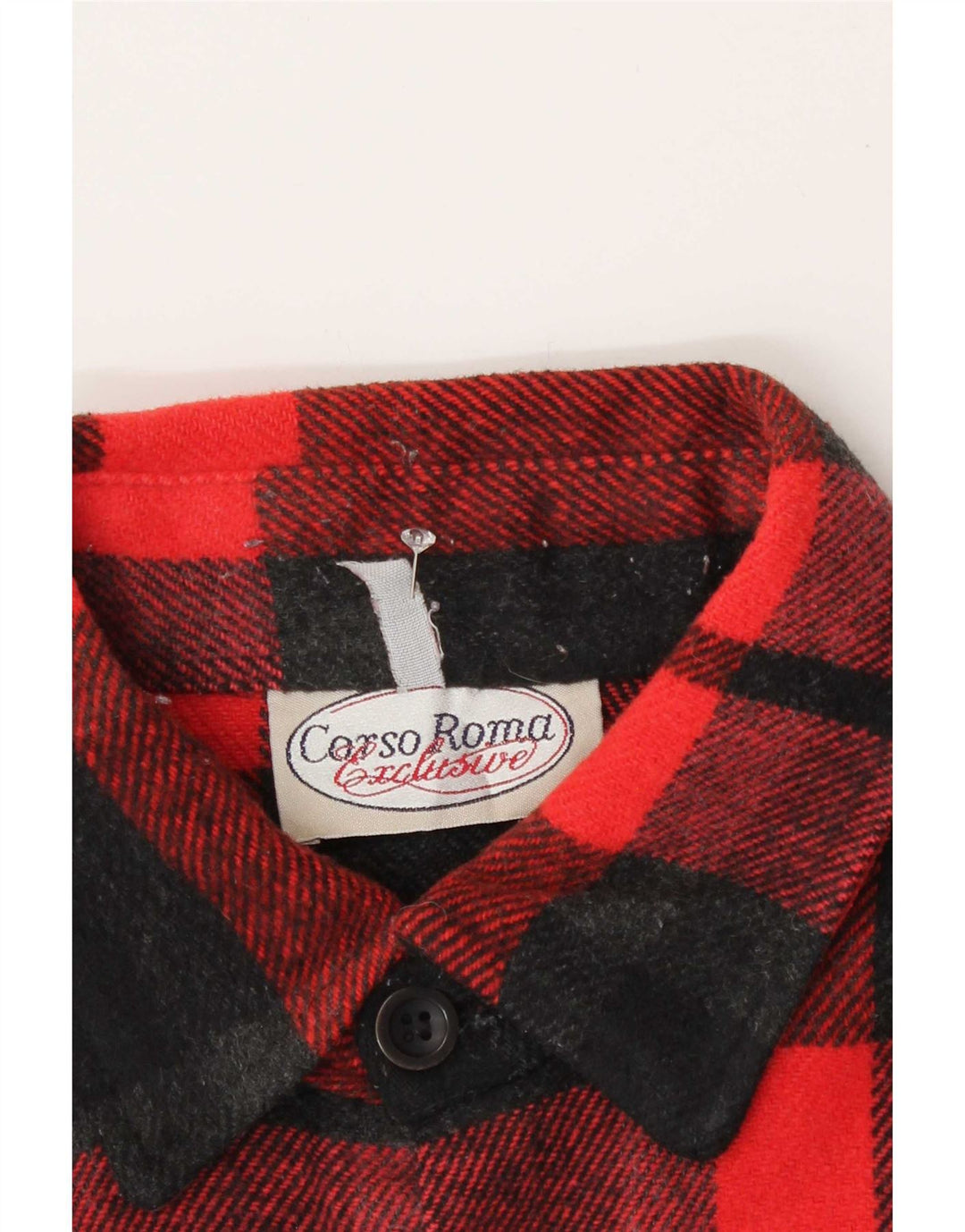 Camicia vintage da uomo in flanella XL scozzese rossa