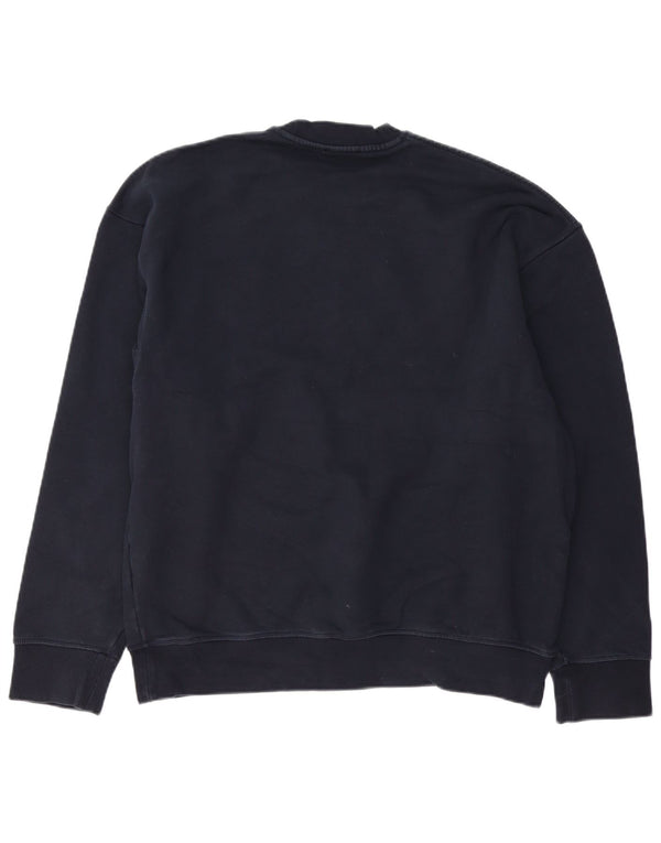 COS Felpa da uomo Maglione grande in cotone blu navy
