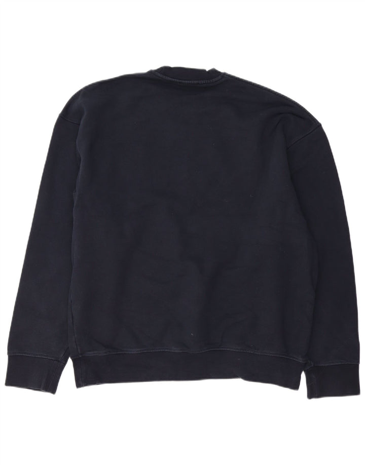 COS Felpa da uomo Maglione grande in cotone blu navy