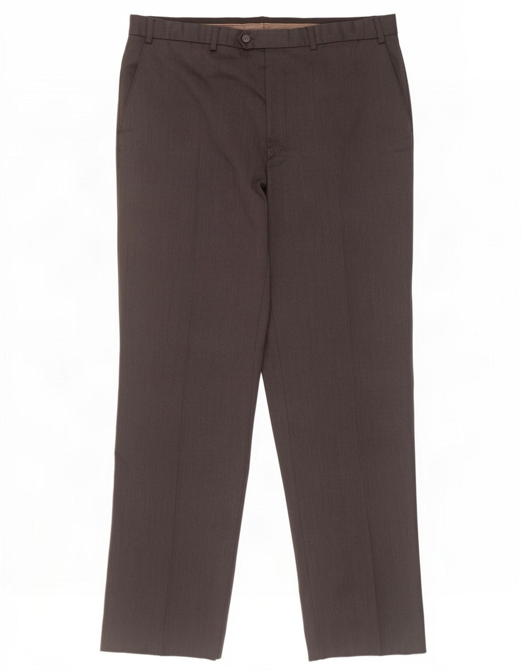 Pantaloni da abito dritti da uomo Marks & Spencer W38 L33 lana grigia