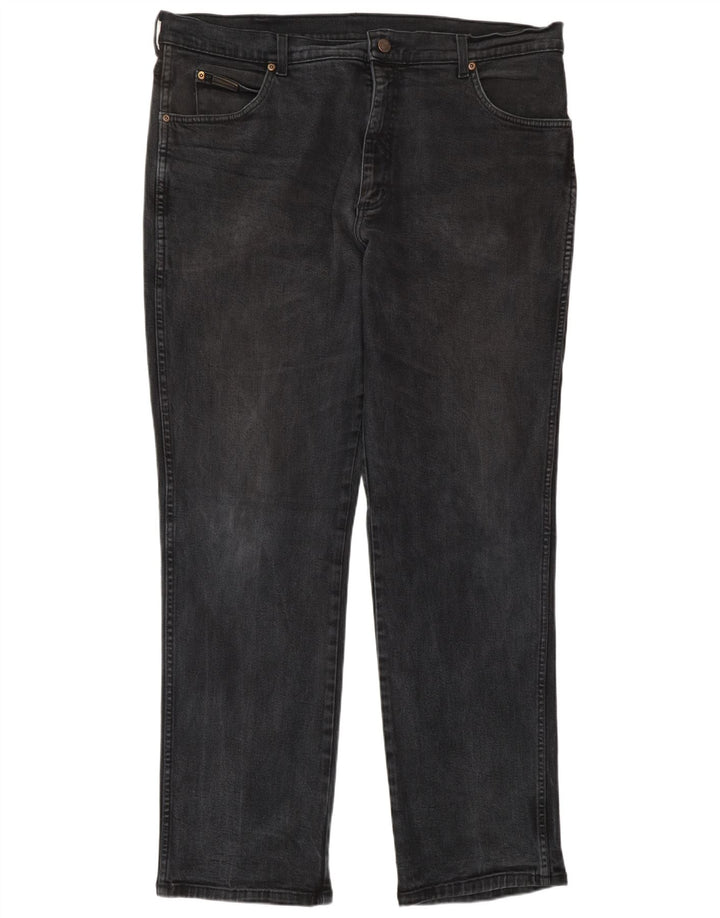 WRANGLER Jeans dritti elasticizzati Texas da uomo W40 L34 cotone grigio