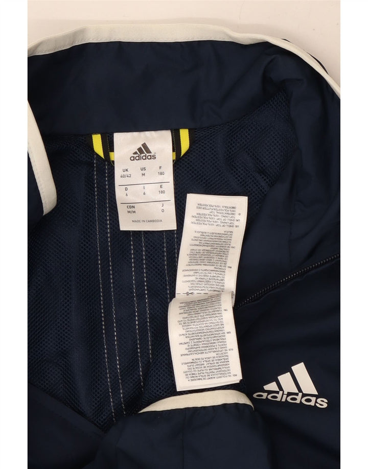 Giacca antipioggia da uomo ADIDAS UK 40/42 medio poliestere blu navy