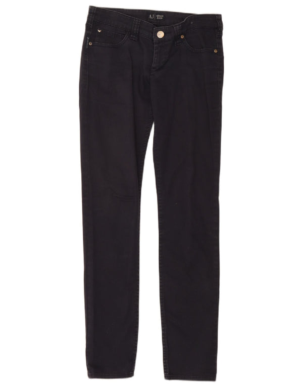 Jeans slim da donna Armani W27 L30 cotone blu navy