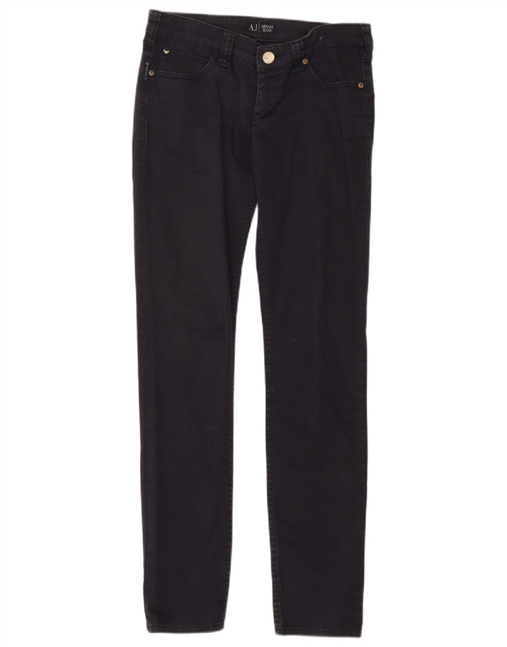 Jeans slim da donna Armani W27 L30 cotone blu navy