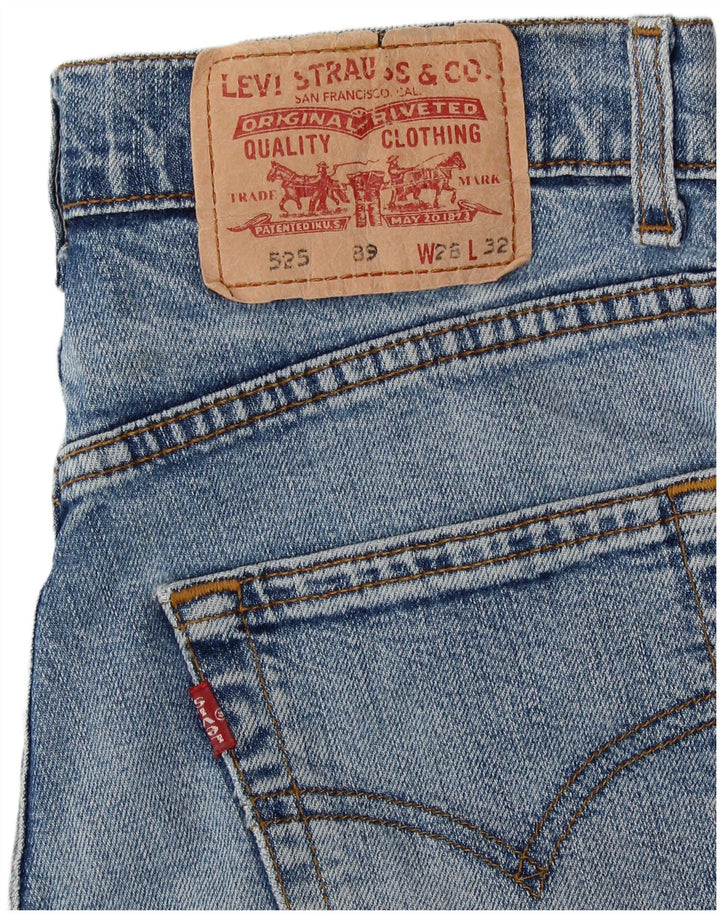 LEVI'S Womens 525 Denim Shorts W28 Medium Blue Cotton