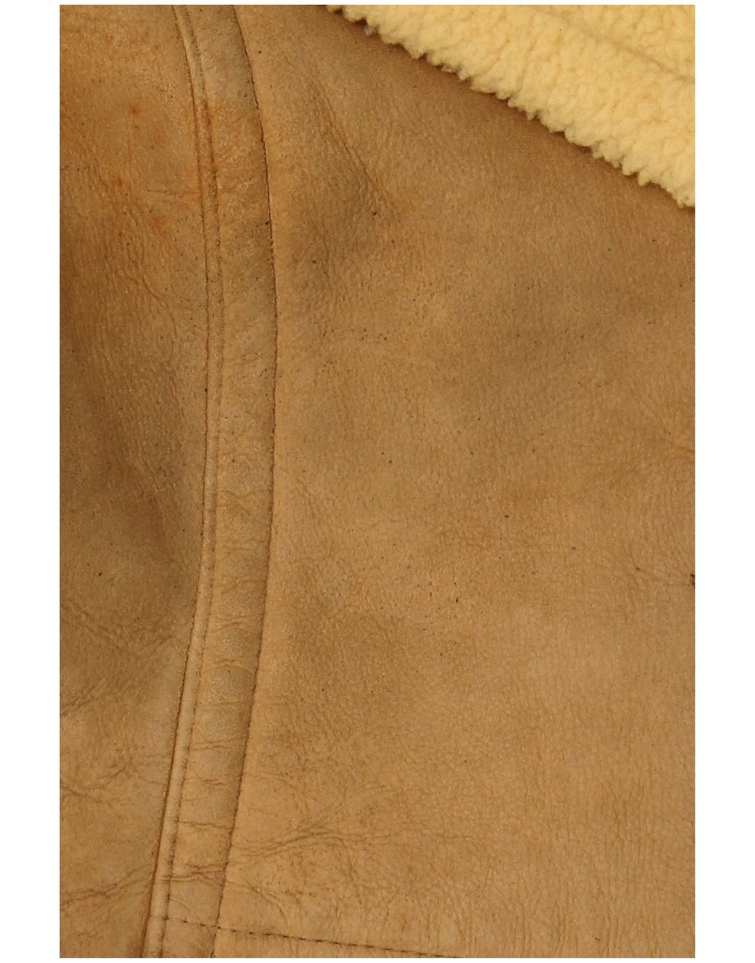 Giacca in shearling da donna VINTAGE UK 14 Large Beige