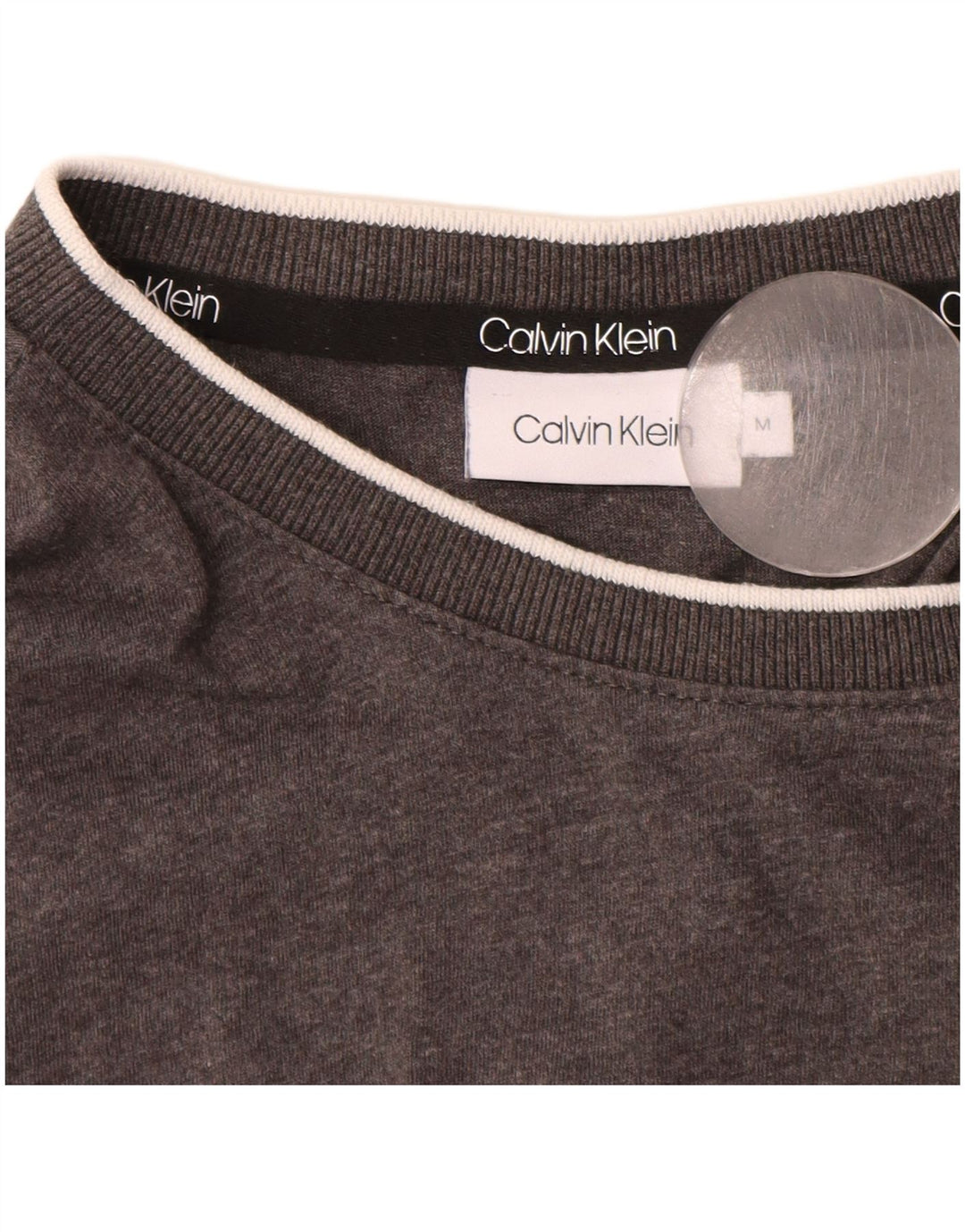 T-shirt grafica da uomo Calvin Klein Top in cotone chiazzato grigio medio