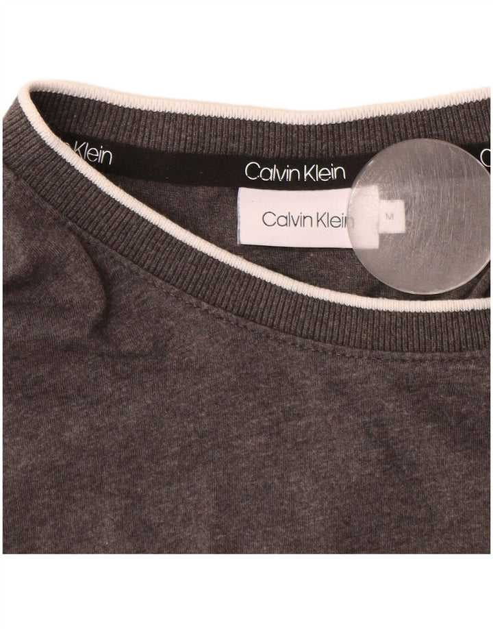 T-shirt grafica da uomo Calvin Klein Top in cotone chiazzato grigio medio