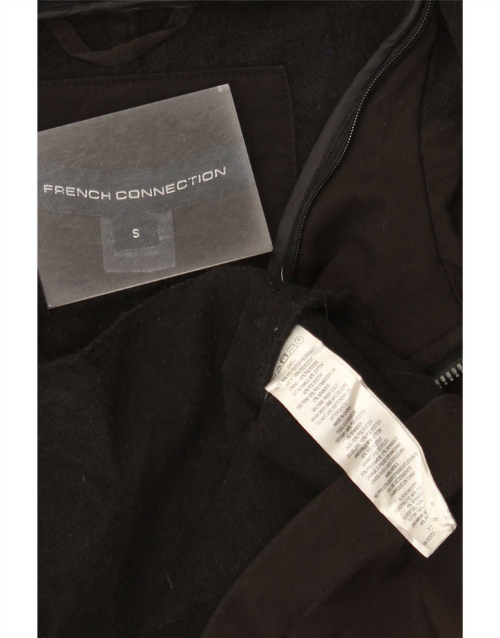 Cappotto giacca a vento con cappuccio da donna French Connection UK 10 piccolo nero