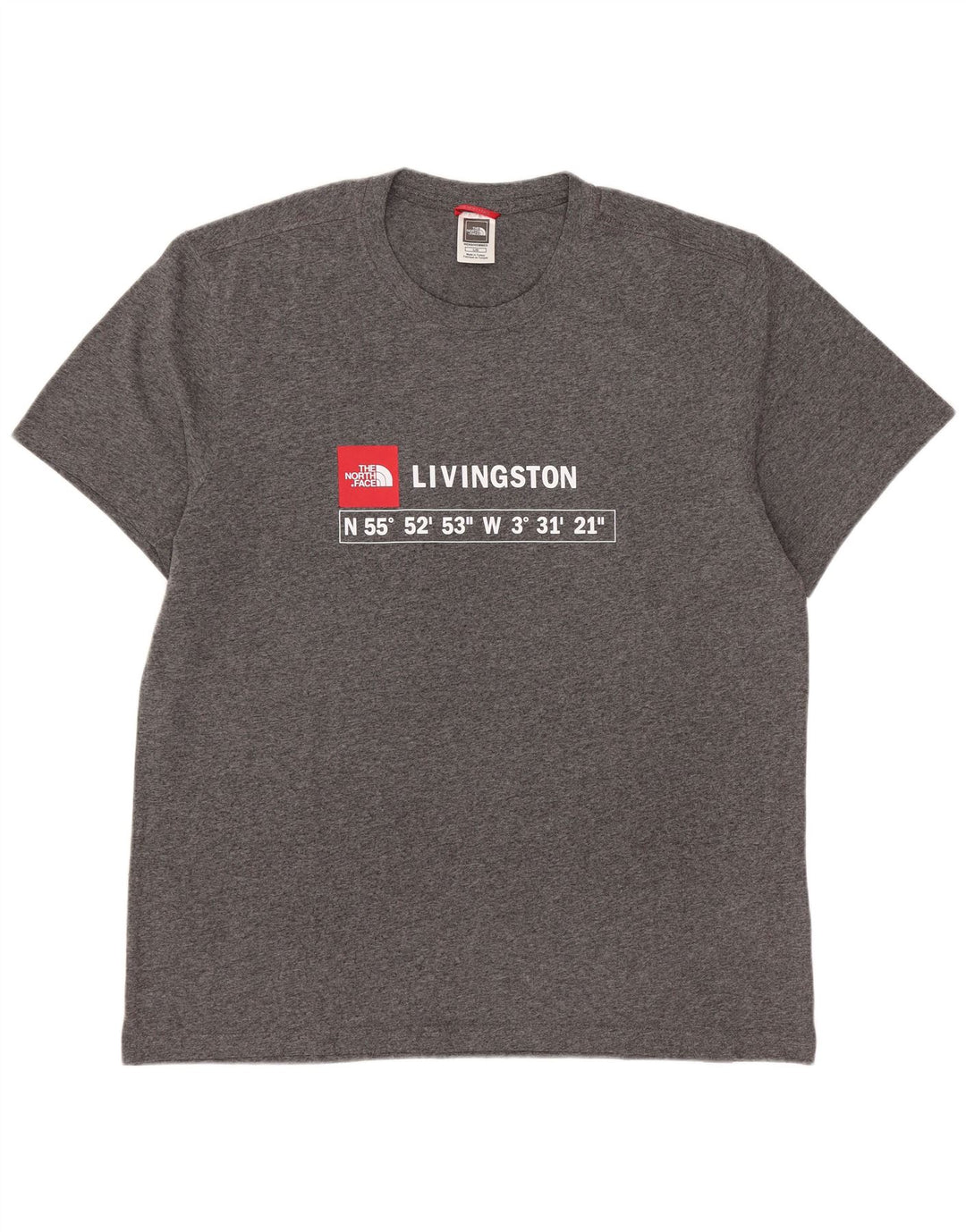 T-shirt grafica da uomo The North Face Top grande in cotone chiazzato grigio