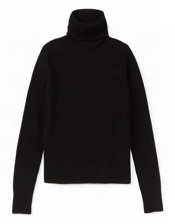Maglione maglione a collo alto da donna Zara UK 8 piccolo nero