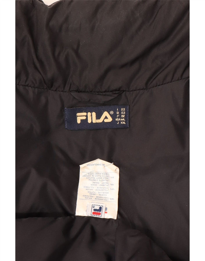 Giacca imbottita Fila Uomo IT 52 XL Nera Poliammide Invernale