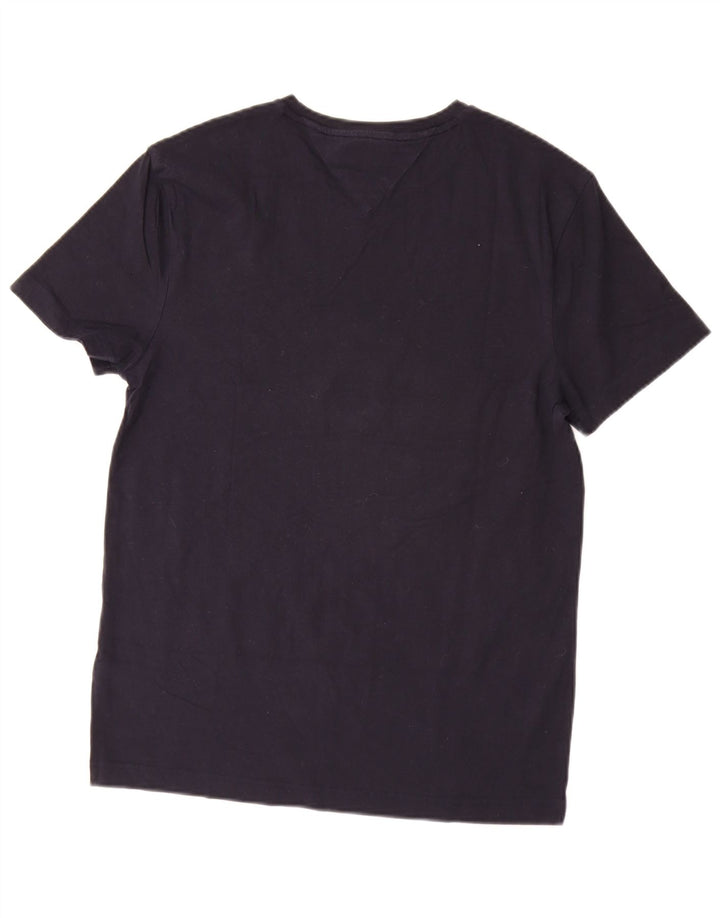TOMMY HILFIGER T-shirt da uomo slim fit elasticizzata Top in cotone blu navy medio