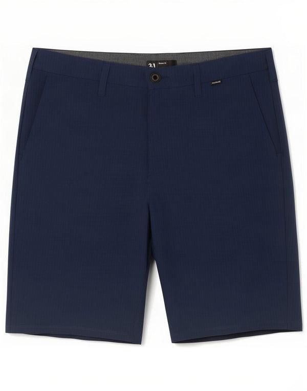 Pantaloncini chino da uomo Hurley medi W31 poliestere a righe blu navy