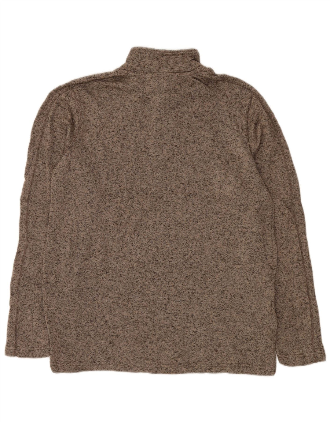EDDIE BAUER Felpa con collo con zip da uomo Maglione grande poliestere chiazzato beige