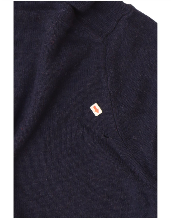Marks & Spencer Maglione da uomo con scollo a barca grande in lana blu navy