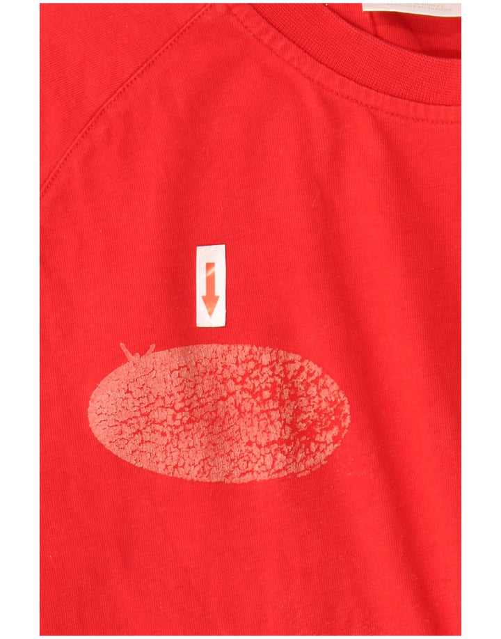 T-shirt Adidas da uomo Top Small rossa in cotone