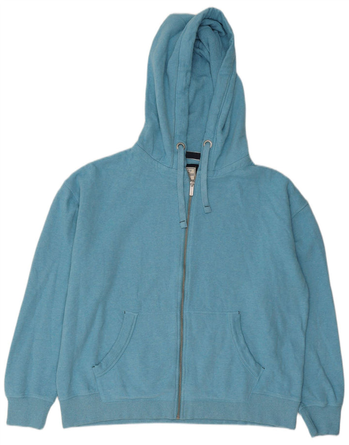 Maglione con cappuccio e zip da uomo Fat Face, grande cotone blu