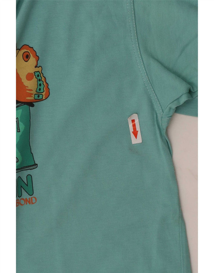 T-shirt grafica da uomo Vagabond Top piccola in cotone turchese