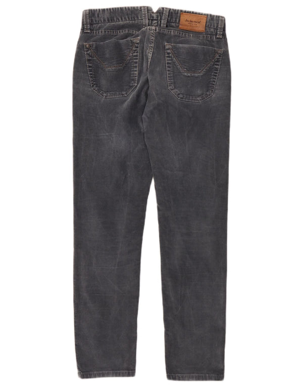 Pantaloni Jeckerson da uomo slim fit in velluto a coste W29 L28 cotone grigio