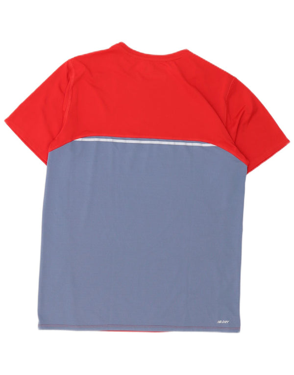 T-shirt da uomo New Balance Top rosso medio color block