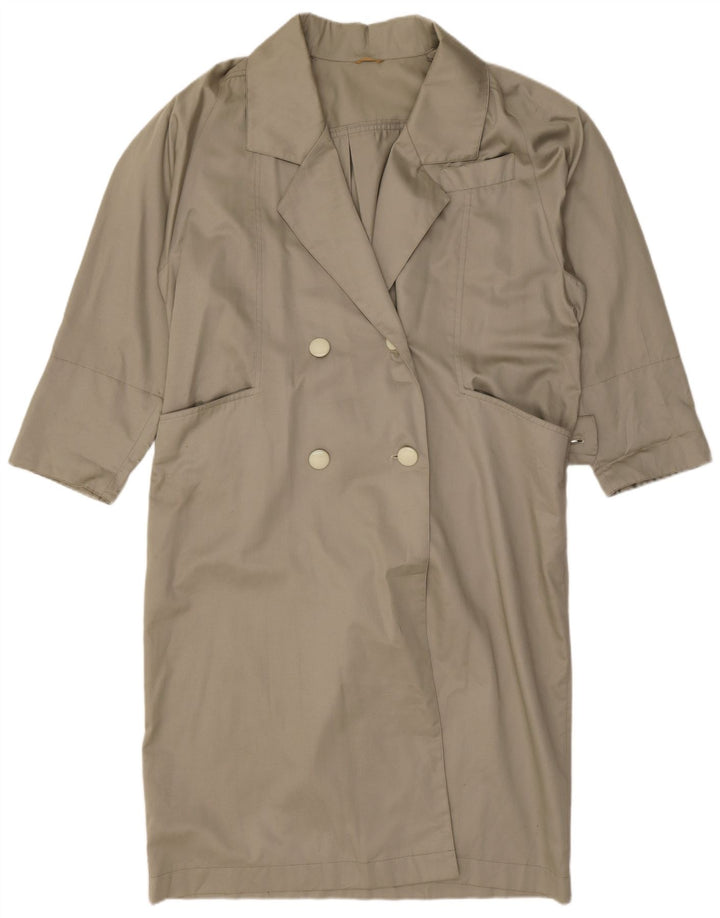Trench vintage da donna UK 18 XL Grigio