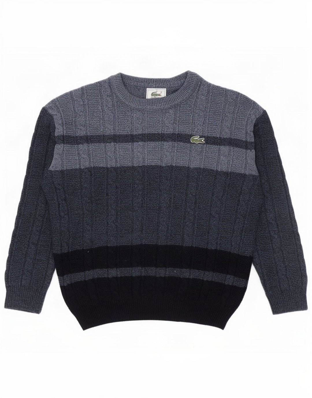 Maglione maglione girocollo per ragazzi Lacoste 11-12 anni in lana color block blu