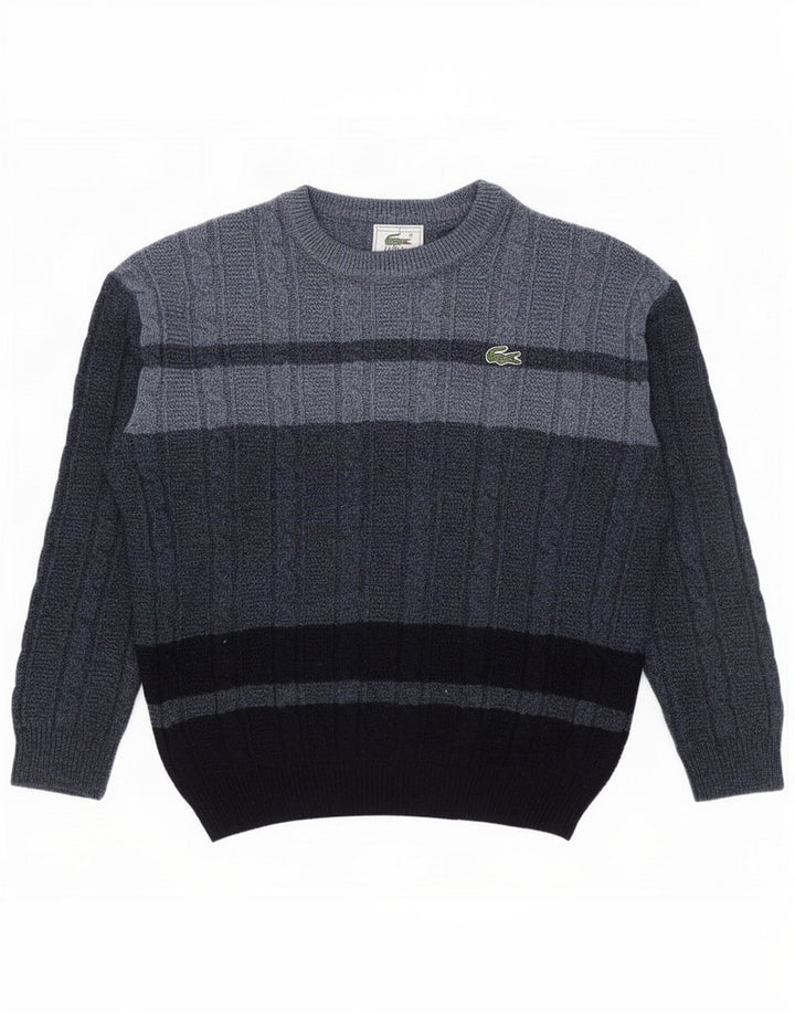 Maglione maglione girocollo per ragazzi Lacoste 11-12 anni in lana color block blu