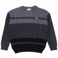 Maglione maglione girocollo per ragazzi Lacoste 11-12 anni in lana color block blu