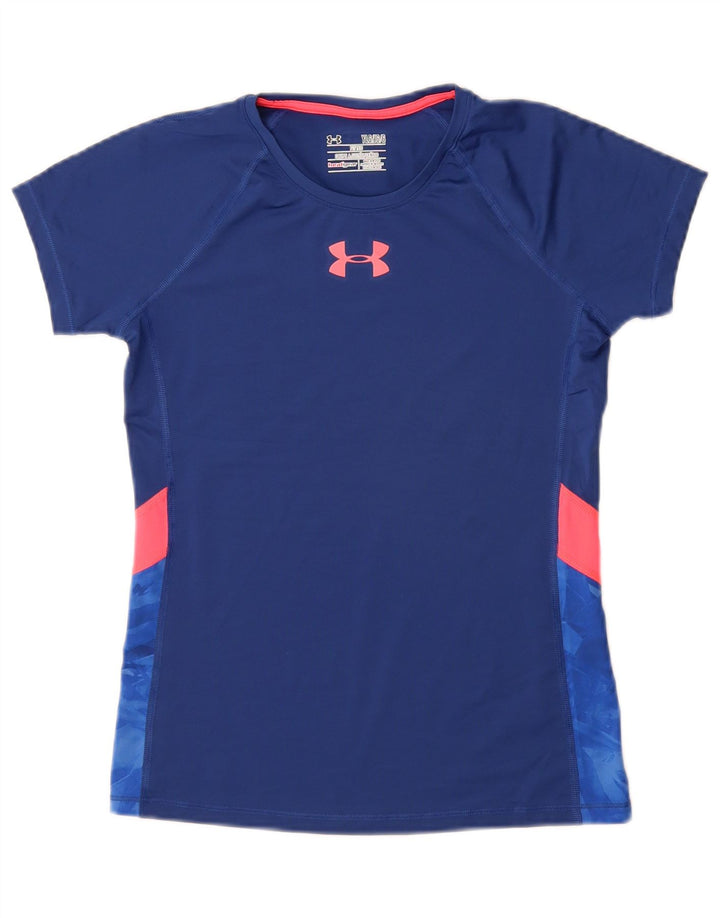 Maglietta aderente per bambina UNDER ARMOUR 11-12 anni Large Blu