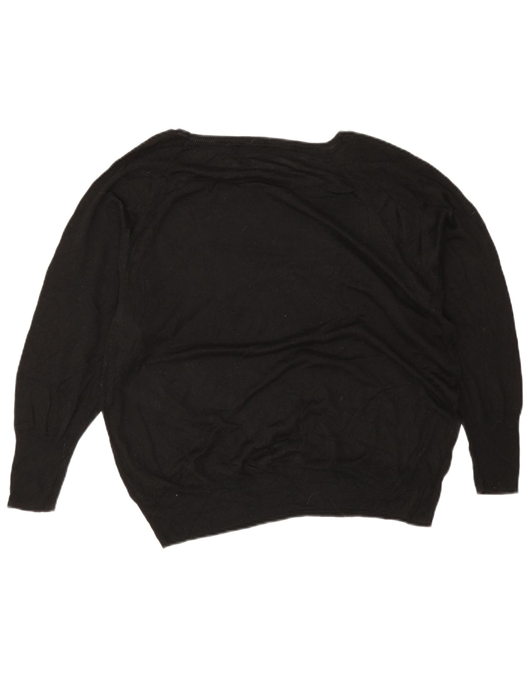 Maglione maglione oversize con scollo a barca da donna Zara UK 14 medio nero